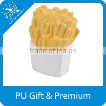 PU french fries stress toy pu toy french fry premium gift custom stress toy advertisement product food stress toy