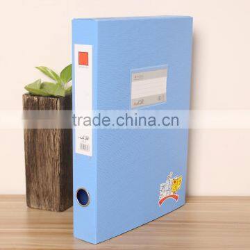 Letter size or FC size Blue PVC file box with spring clip