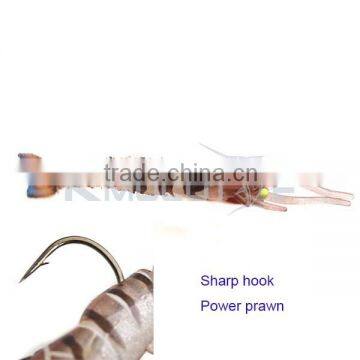 CHS007 crazy soft shrimp baits imported top quality material soft live shrimp jointed body