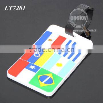 Uruguay Argentina Brazil Paraguay Venezuela Chile National Flags Souvenir Promotion Custom Soft PVC Luggage Tag photo-3