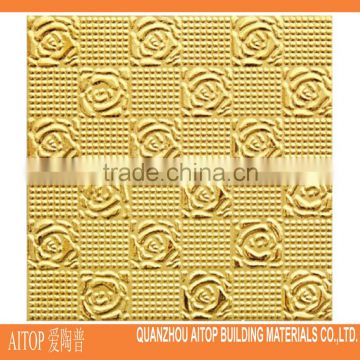 resturant dining room wall golden ceramic tile