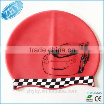 Silicone Cartoon Swim Cap for Kids