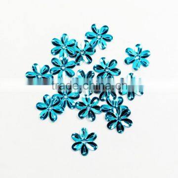 Hot sale blue color loose flower-shaped sequins for weddings dress