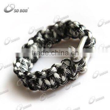 2016 trending oem 3 color titanium survival bracelet outdoor fabric fashion jewelry survival kit