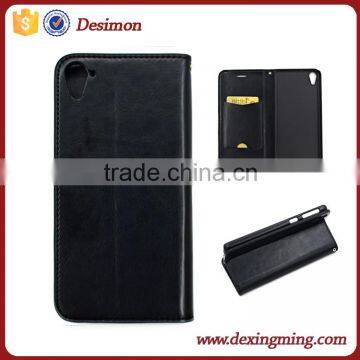 Vintage PU leather Card slot cover case with stand For HTC 826 Desimon Manufacture