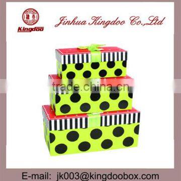 Jinhua Supplier Rectangular Handmade Paper Gift Box with Ribbon