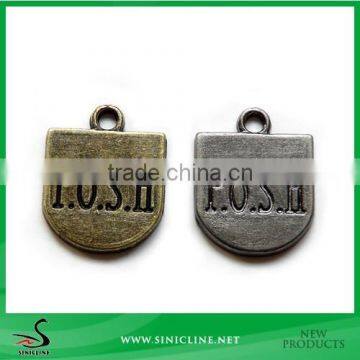 Sinicline Metal Material Tag Metal Name Tag for Cloth