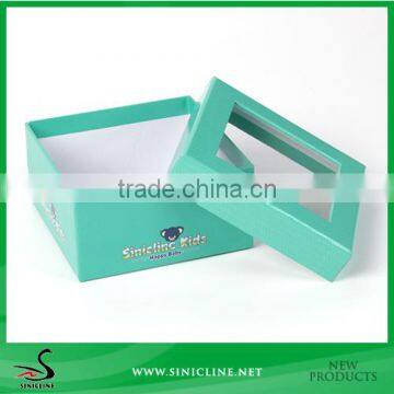 Sinicline Custom Made Lid Box With Window Gift Box for Children photo-2