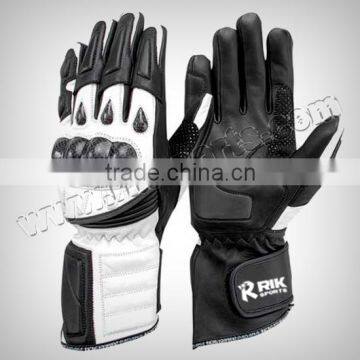 Beautiful Motorbike Gloves WIth Full grain genuine leather knuckle protection TPU protections at Fingers