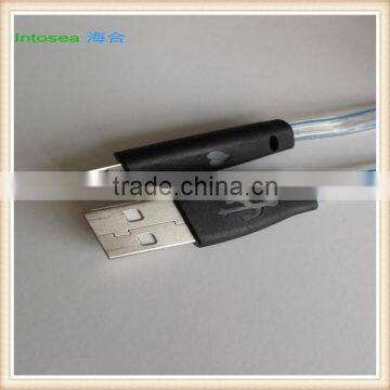 Colorful Led Smiley Face Micro Usb Cable for Iphone 4,usb Flat Cable photo-3