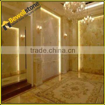 China white onyx steinplatten cut to size polished onyx tiles for interior walls, villa project onyx flooring