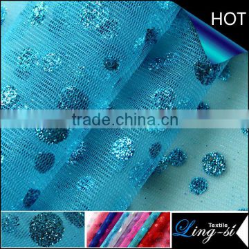 Polyester Glimmer Tulle Metallic Fabric