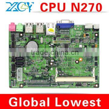 Hot sale N270 Desktop Board N270 Industrial Motherboard atom N270 POS mainboard support Linux OS Ubuntu