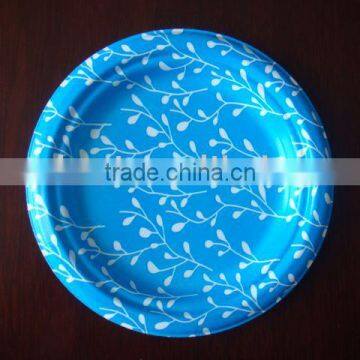 colorful bagasse biodegradable plate(6')