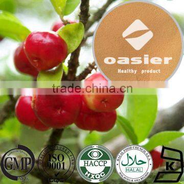 ISO Kosher Certificate Pure Natural 5% to 25% VC Organic Acerola Cherry Extract Powder