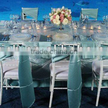 Plain Sash for Chair Cover, Satin Chair Sash for Wedding Decoration