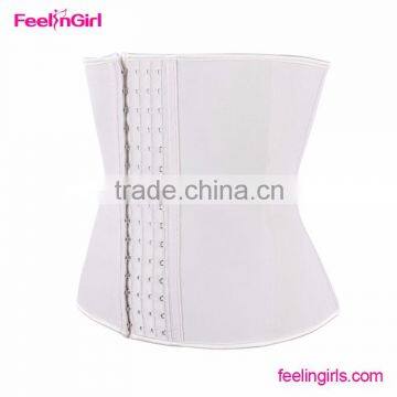 High Quality Nude Latex Rubber 4 Row Hooks Waist Trainer Corset photo-4