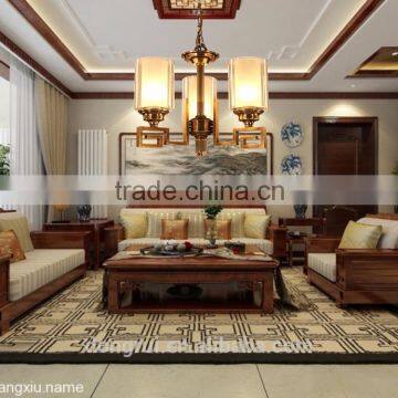 Chinese Style Classical full Copper luxury decorative light hotel Chandelier For High Ceiling 5 heads 522-5H