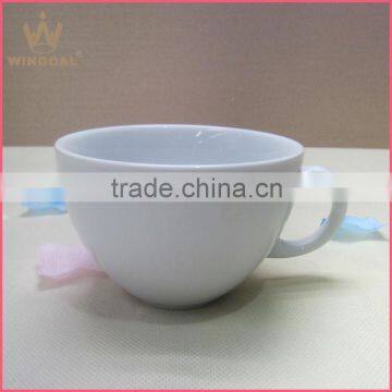 Eco-friendly white porcelain tea cup