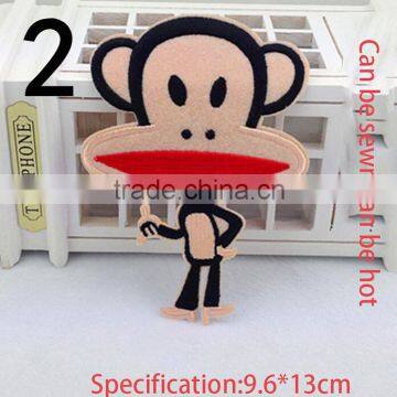 Variety Monkey Modeling Clothes Patch Stickers Cartoon Badge Garment Appliques Affixed Stickers DIY Woven Label Patch