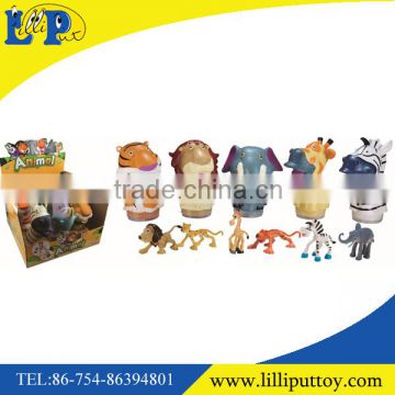 Interesting cartoon animal toys with aniaml bottle