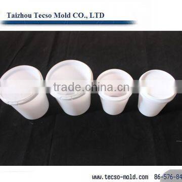 10L clear plastic bucket mould with lid and handle,paint bucket mould ,paint pail mould