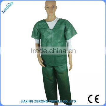 ZR-IG008 Short produce period OEM packing hospital personal protection product short sleeve disposable patient gown