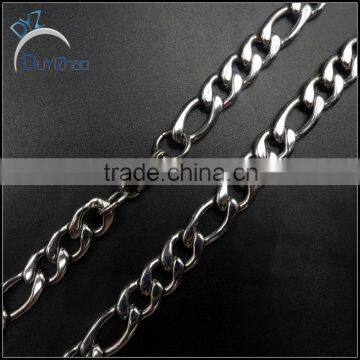 wholesale cheap men's hip hop white gold figaro chain necklace