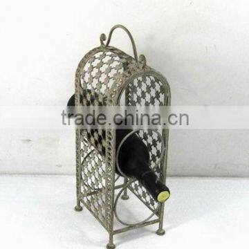 090211AA Decorative Metal Iron Wine Bottle Rack With 3 Holders photo-1