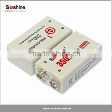 Manufacturer Supply Soshine Li-ion 9V 350mah Rechargeable Battery With Protect Board photo-5
