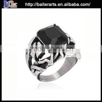 Vintage men's titanium engagement ring,316L stainless steel engagement ring