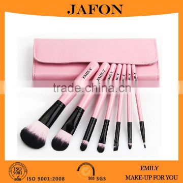 Emily pink 7 pieces pink makeup vegan brush