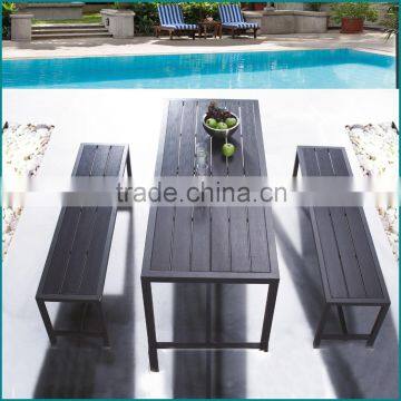 Outdoor garden wood dining table designs and chair sets furniture patio sets AW-913TC