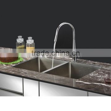 Double drainer handmade sink stainless steel 304 from Jiangmen manufacturer