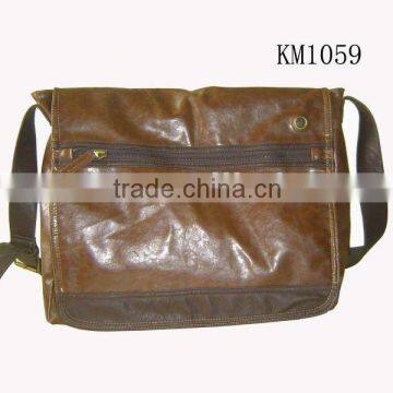 pu leather haversack bag factory manufacture messenger bag