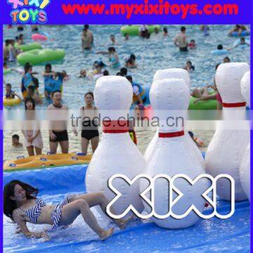 human size inflatable bowling pins for inflatable water slip game, summer inflatable water toys                        
                                                Quality Choice