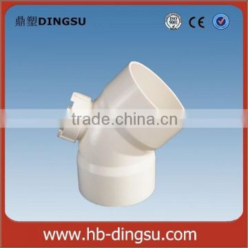 Low price /Manufacturer of white color pvc 45deg elbow with port