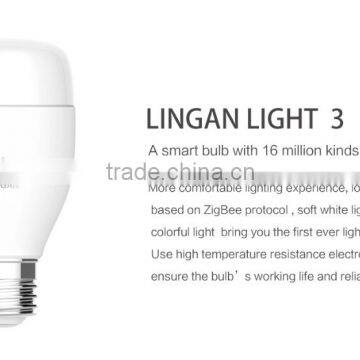 LinganLED innovation smart LED bulbs zigbee gateway rgbw led bulb