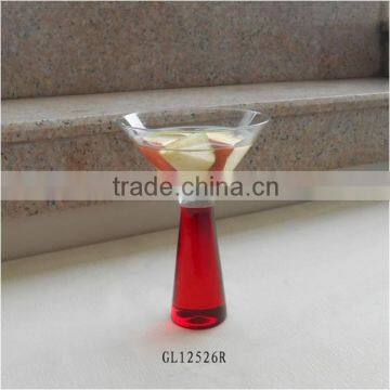 2015 party red stem small clear glass martini glass