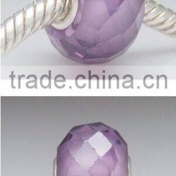 High Quality silver various color crystal beads with zircon