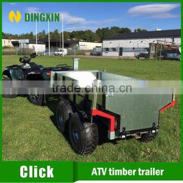 ATV Quad Forest Timber Trailer With Electric Winch Crane photo-6