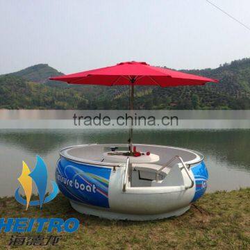 HEITRO Chinia factory high quality water sport park PE material BBQ donut boat (6 persons type)