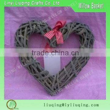 home decoration willow heart willow gift heart Christmas heart with ribbon