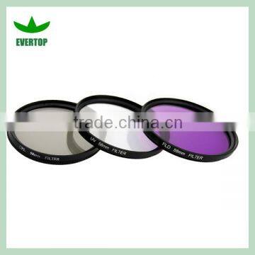 TS-UV CPL FLD,Polaroid Optics 3PCS Filters Set, UV FLD CPL Kit for Cannon Ninko,camera 3pcs Filter Kit Bag Packing