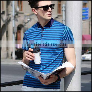 2015 wholesale fashion mens polo t shirt ,printing machine prices stripe t-shirt