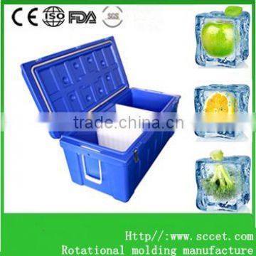 Insulated plastic cooler cold chain storage cooler box boat fishing coolers