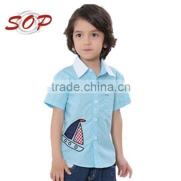 Children top blouse clothing eco-friendly feature new style boys shirts