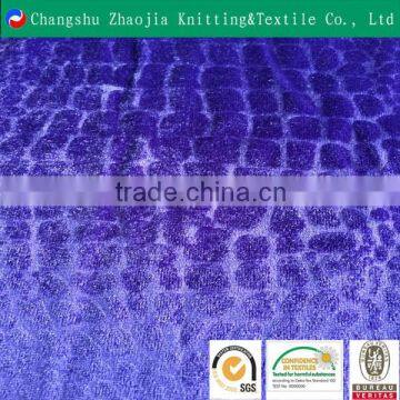 China Supplier Crocodile Wholesale Embossed Upholstery Velvet Fabric ZJ011-2 photo-2