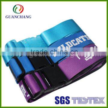 hot sale good quality personalised lockable luggage straps, reflex strap, packing strap