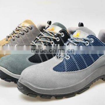 Low-cut Suede Split Leather With Nylon Mesh Steel Toecap Safety Shoes